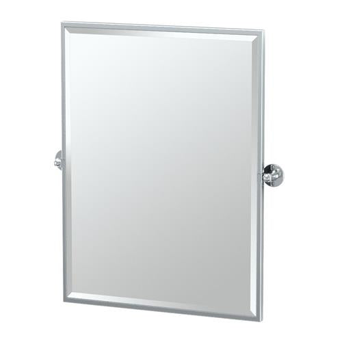 Gatco - Cafe 32.5 Inch H Framed Rectangle Mirror, Chrome