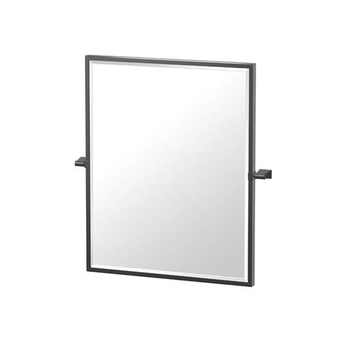 Gatco - Bleu 25 Inch H Framed Rectangle Mirror, Matte Black