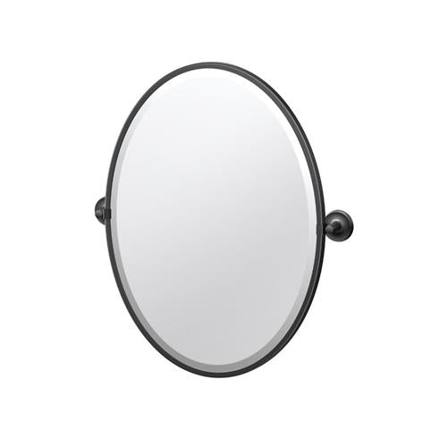 Gatco - Designer II 27.5 Inch H Framed Oval Mirror Matte Black