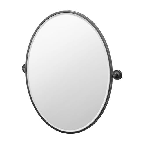 Gatco - Designer II 33 Inch H Framed Oval Mirror Matte Black