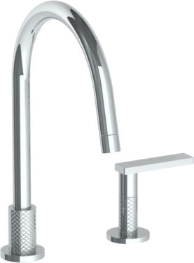 Watermark - Lily  Deck Mounted 2 Hole Gooseneck Kitchen Faucet