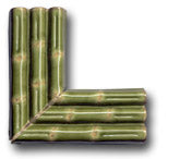 Ceramic Tile Trends - Triple Bamboo Corner (Set of 2) Green