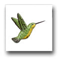 Ceramic Tile Trends - Hummingbirds / White Background