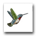 Ceramic Tile Trends - Hummingbirds / White Background
