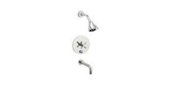 Phylrich - Basic Cross Handles Pressure Balance Tub and Shower Set - Trim Only
