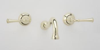 Phylrich - 3Ring Bent Lever Handles Wall Mounted Lavatory Faucet