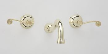 Phylrich - 3Ring Curved Handles Wall Mounted Lavatory Faucet