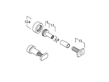 Sugatsune - Fluqs One Fixing Set For Glass