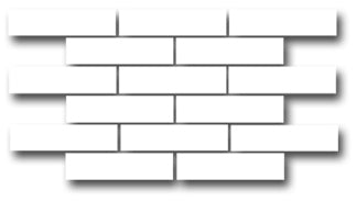 Ceramic Tile Trends - Fiddle Sticks / White (Mesh Mounted - 15 tiles per sheet)