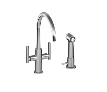 Graff - Contemporary Two-Handle Single-Hole Bar/Prep Faucet w/Independent Side Spray
