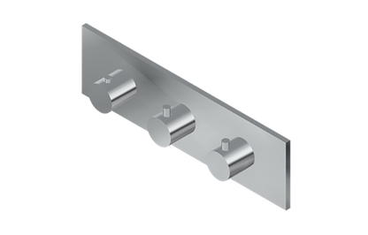 Graff - M-Series Square 3-Hole Trim Plate with Round Handles