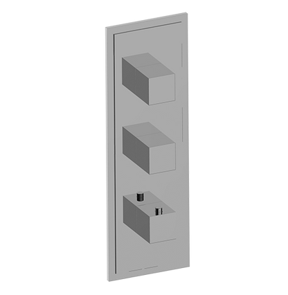 Graff - M-Series Transitional Square 3-Hole Trim Plate with Square Handles
