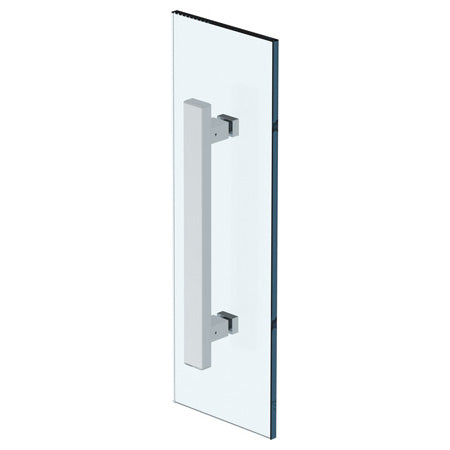 Watermark - Rectangular 12 Inch Shower Door Pull/ Glass Mount Towel Bar