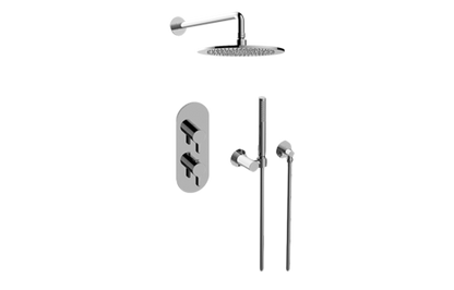 Graff - M-Series Thermostatic Shower System - Shower with Handshower (Rough & Trim)
