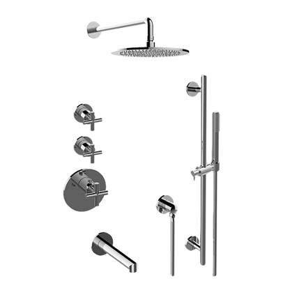 Graff - M-Series Thermostatic Shower System Tub and Shower with Handshower (Rough & Trim)