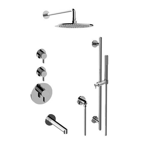 Graff - M-Series Thermostatic Shower System Tub and Shower with Handshower (Rough & Trim)