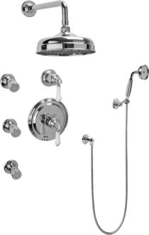 Graff - Full Thermostatic Shower System with Transfer Valve (Rough & Trim)