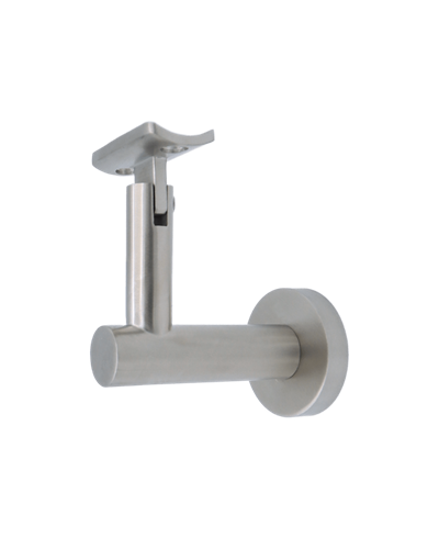Linnea - 3-3/16 Inch Projection Concrete Mount Hand Rail Bracket with Curve Clamp and Round Rose