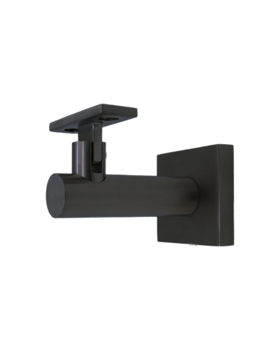 Linnea - 3-3/16 Inch Projection Concrete Mount Hand Rail Bracket with Flat Clamp and Square Rose