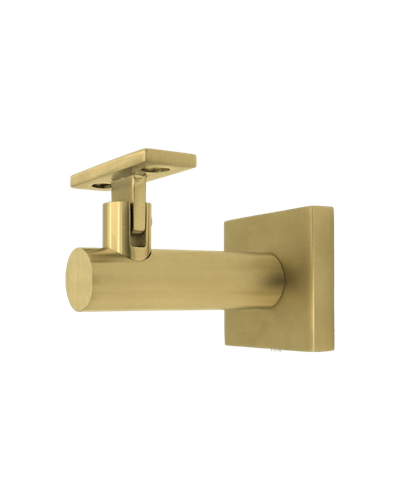 Linnea - 3-3/16 Inch Projection Surface Mount Hand Rail Bracket with Flat Clamp and Square Rose