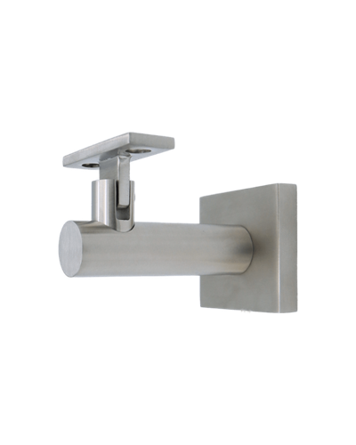 Linnea - 3-3/16 Inch Projection Concrete Mount Hand Rail Bracket with Flat Clamp and Square Rose