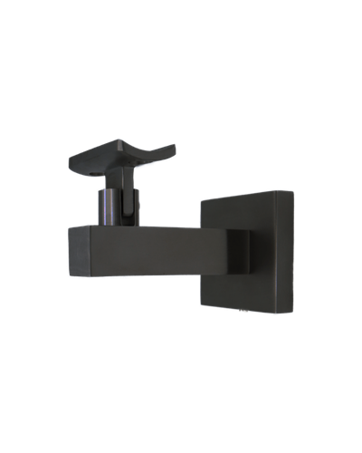 Linnea - 3-3/16 Inch Projection Surface Mount Hand Rail Bracket with Curve Clamp and Square Rose