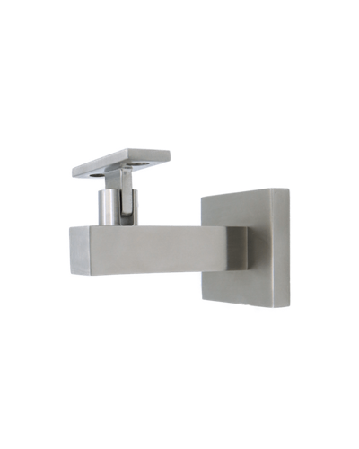Linnea - 3-5/8 Inch Projection Surface Mount Hand Rail Bracket with Flat Clamp and Square Rose