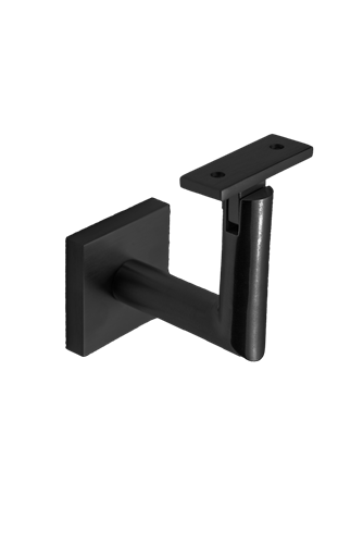 Linnea - 3-1/8 Inch Projection Concrete Mount Hand Rail Bracket with Flat Clamp and Square Rose