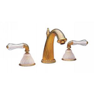 Phylrich - Mirabella Lavatory Faucet, Frosted Crystal Handles