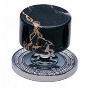 Phylrich - Carrara Cabinet Knob, Black Marble Handle