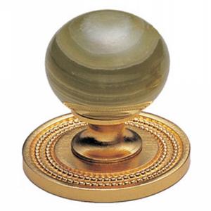 Phylrich - Versailles Cabinet Knob, Green Onyx Handle