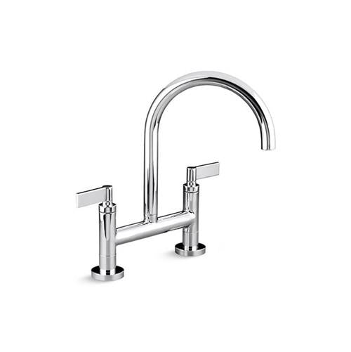 Kallista - One Kitchen Deck-Mount Bridge Faucet, Lever Handles