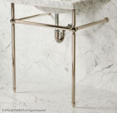 Stone Forest - Console Legs For 27 Inch Vintage Washbasin - Brushed Nickel