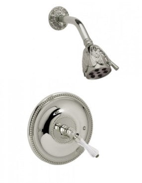 Phylrich - Mirabella Pressure Balance Shower Set Frosted Crystal Handles - Trim Only