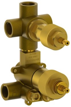 Watermark - 1/2 Inch Mini Thermostatic Valve With - Built In Vol. Cntrl & 3-Way Diverter
