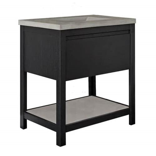 Native Trails - 30 Inch Solace Vanity in Midnight Oak with Ash Shelf