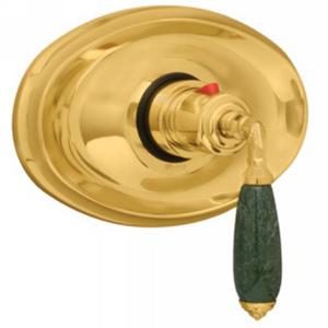 Phylrich - Valencia 3/4 Inch Thermostat Green Marble Lever Handles - Trim Only