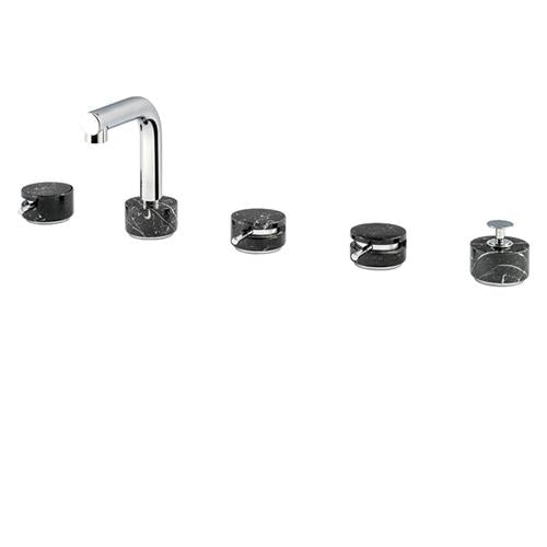 Aquabrass - Marmo Marquina Urban 5-Pc Deckmount Tub Filler With Handshower