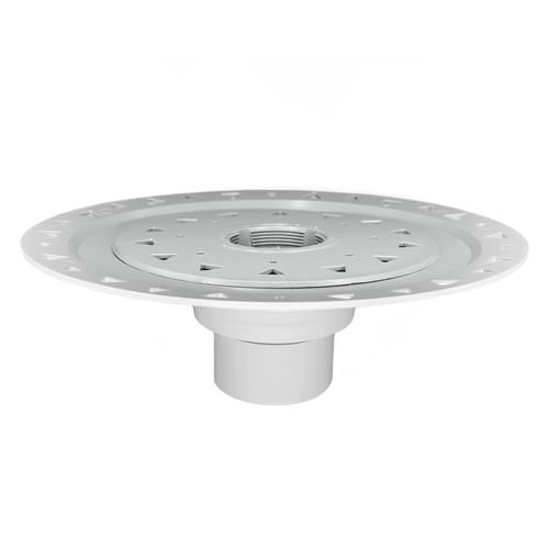 Infinity Drain - Bonded Flange PVC Drain 2 Inch Throat, 2 Inch, 3 Inch, and 4 Inch Outlet