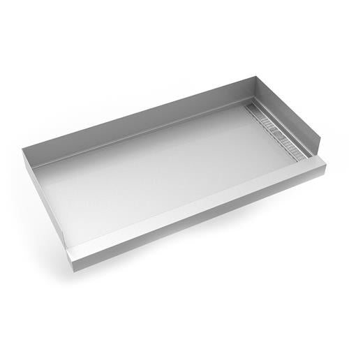 Infinity Drain - 30 x 60 Inch Stainless Steel Shower Base