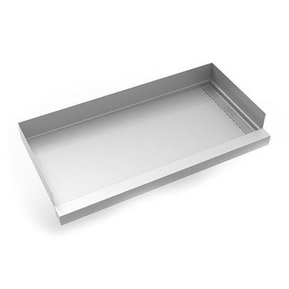 Infinity Drain - 30 x 60 Inch Stainless Steel Shower Base
