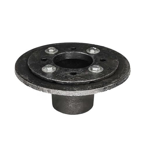 Infinity Drain - Clamp Down Drain Cast Iron, 2 Inch Throat, 2 Inch No Hub Outlet