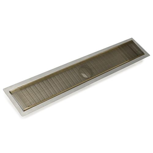 Infinity Drain - 48 Inch FCS Series Complete Kit with 5 Inch Wedge Wire Grate