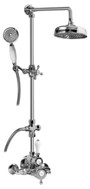 Graff - Traditional Exposed Thermostatic Tub and Shower System - w/Metal Handshower Handle