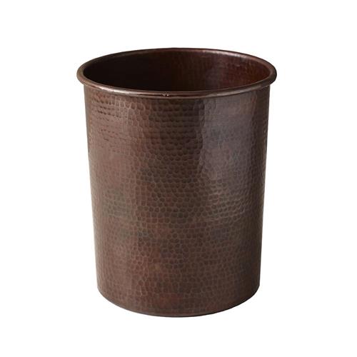 Native Trails - 7 Inch Hammered Canister Utensil Holder in Antique Copper