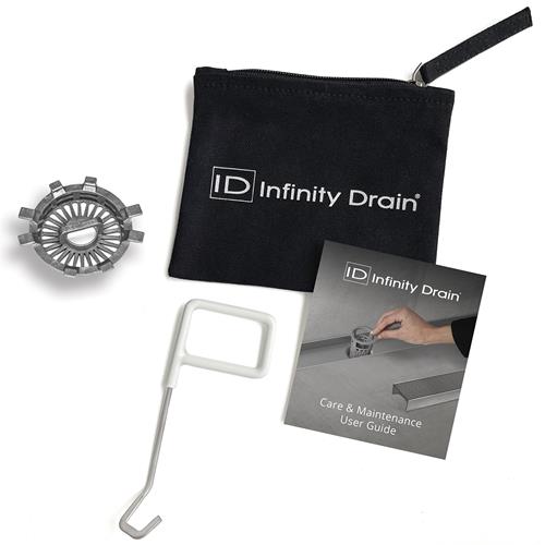 Infinity Drain - Hair Maintenance Kit. Includes maintenance guide and AKEY Lift-out key.