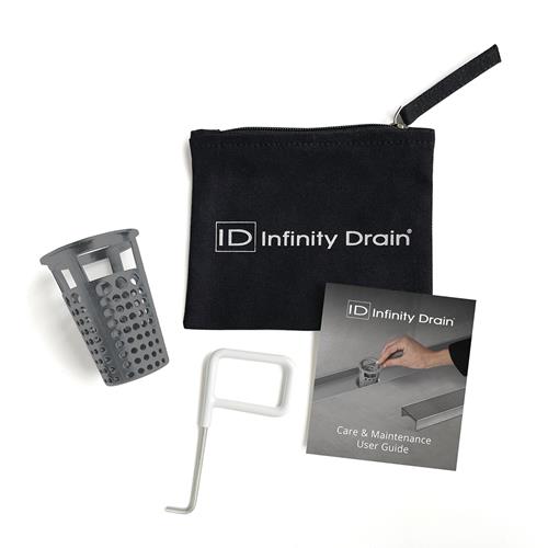 Infinity Drain - Hair Maintenance Kit. Includes DKEY Lift-out key, and HB 65 Hair Basket.
