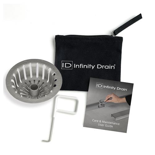 Infinity Drain - Hair Maintenance Kit. Includes DKEY Lift-out key, and HS 4 Hair Strainer.