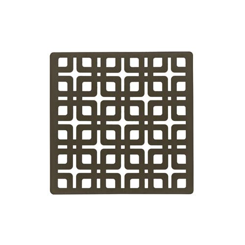 Infinity Drain - 4 x 4 Inch Link Pattern Decorative Plate for K 4, KD 4, KDB 4
