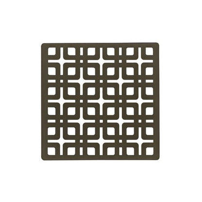 Infinity Drain - 4 x 4 Inch Link Pattern Decorative Plate for K 4, KD 4, KDB 4